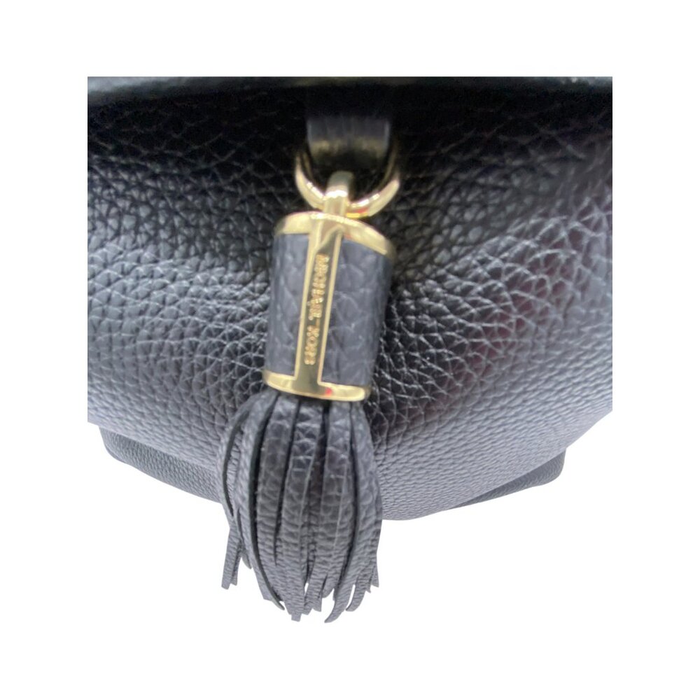 Michael Kors Bedford Black Drawstring Backpack with Gold Hardware - Picture 8 of 12